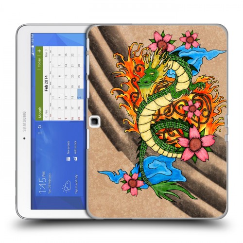 Дизайнерский силиконовый чехол для Samsung Galaxy Tab 4 10.1 Японские тату
