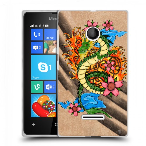 Дизайнерский пластиковый чехол для Microsoft Lumia 435 Японские тату