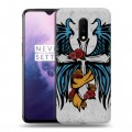 Дизайнерский пластиковый чехол для OnePlus 7 Тату и крылья