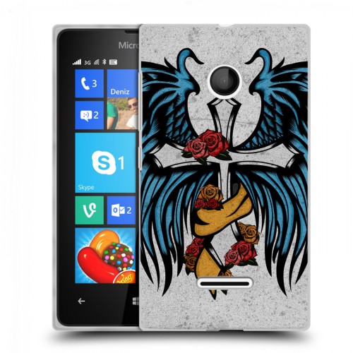 Дизайнерский пластиковый чехол для Microsoft Lumia 435 Тату и крылья