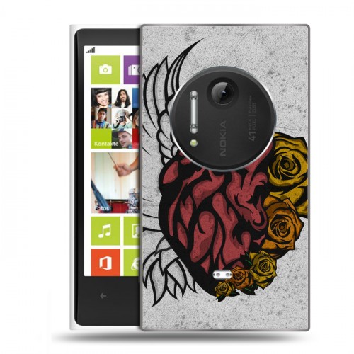 Дизайнерский пластиковый чехол для Nokia Lumia 1020 Тату и крылья
