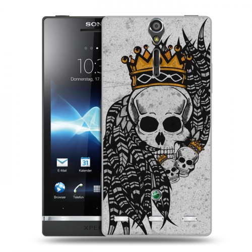 Дизайнерский пластиковый чехол для Sony Xperia S Тату и крылья