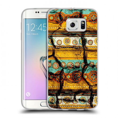 Дизайнерский пластиковый чехол для Samsung Galaxy S6 Edge Ретро текстуры