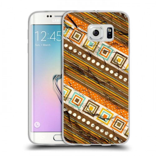 Дизайнерский пластиковый чехол для Samsung Galaxy S6 Edge Ретро текстуры