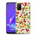 Дизайнерский пластиковый чехол для OPPO A52 Новогодние паттерны