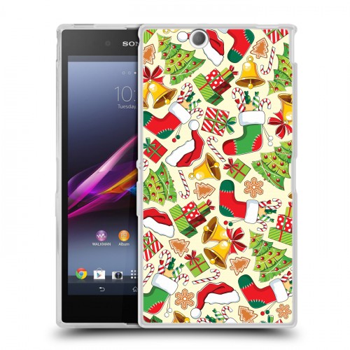 Дизайнерский пластиковый чехол для Sony Xperia Z Ultra  Новогодние паттерны