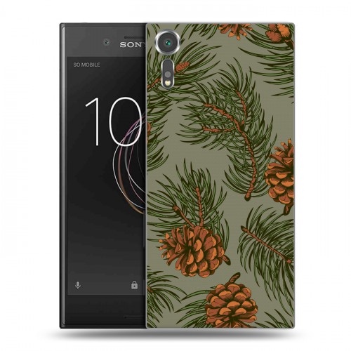 Дизайнерский пластиковый чехол для Sony Xperia XZs Новогодние паттерны