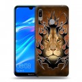 Дизайнерский пластиковый чехол для Huawei Y6 (2019) Племенные животные