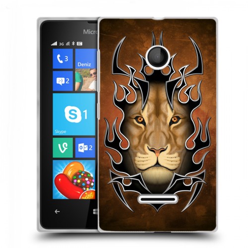 Дизайнерский пластиковый чехол для Microsoft Lumia 435 Племенные животные