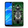 Дизайнерский пластиковый чехол для Huawei Y6 (2019) Племенные животные