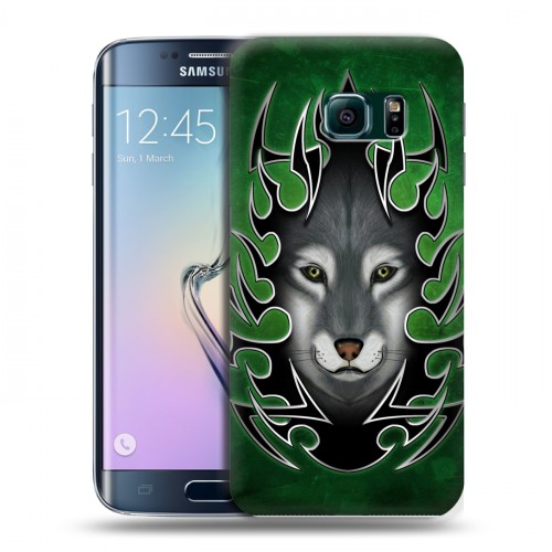 Дизайнерский пластиковый чехол для Samsung Galaxy S6 Edge Племенные животные