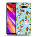 Дизайнерский пластиковый чехол для LG G8 ThinQ Новогодние паттерны