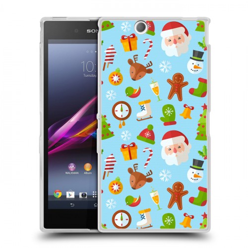 Дизайнерский пластиковый чехол для Sony Xperia Z Ultra  Новогодние паттерны