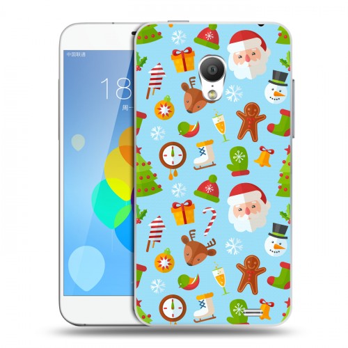 Дизайнерский силиконовый чехол для  Meizu MX3 Новогодние паттерны