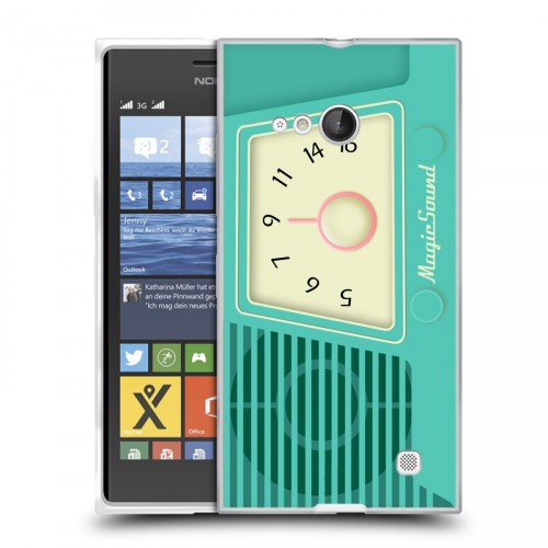 Дизайнерский пластиковый чехол для Nokia Lumia 730/735 Винтажное радио
