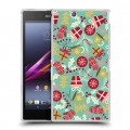 Дизайнерский пластиковый чехол для Sony Xperia Z Ultra  Новогодние паттерны