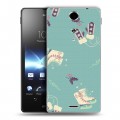 Дизайнерский пластиковый чехол для Sony Xperia TX Новогодние паттерны