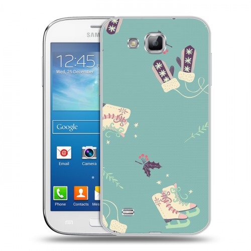 Дизайнерский пластиковый чехол для Samsung Galaxy Premier Новогодние паттерны
