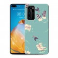 Дизайнерский силиконовый с усиленными углами чехол для Huawei P40 Новогодние паттерны