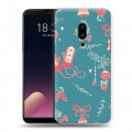 Дизайнерский пластиковый чехол для Meizu 15 Plus Новогодние паттерны