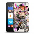 Дизайнерский силиконовый чехол для Microsoft Lumia 430 Dual SIM Животный стиль