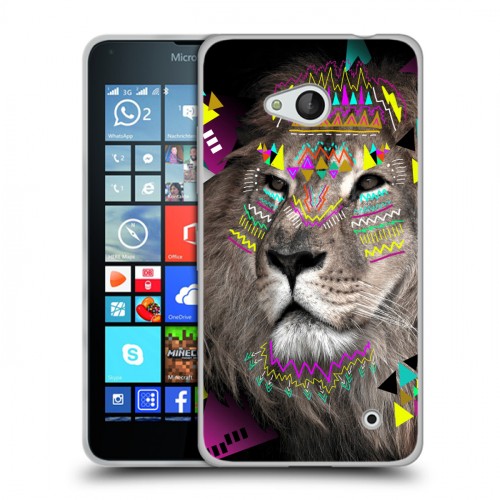 Дизайнерский пластиковый чехол для Microsoft Lumia 640 Животный стиль