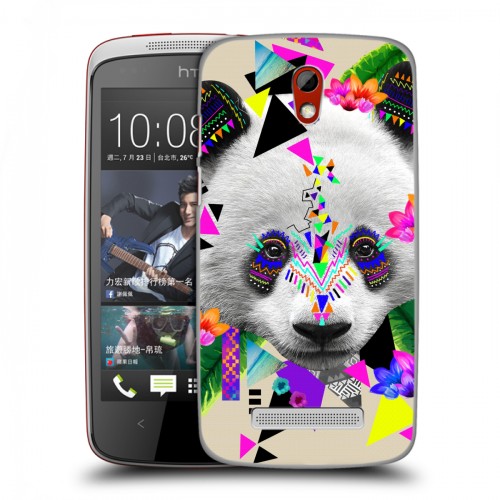 Дизайнерский пластиковый чехол для HTC Desire 500 Животный стиль