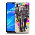 Дизайнерский пластиковый чехол для Huawei Y6 (2019) Животный стиль