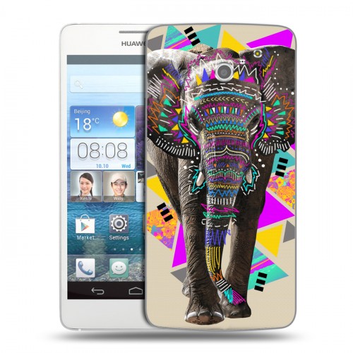 Дизайнерский пластиковый чехол для Huawei Ascend D2 Животный стиль