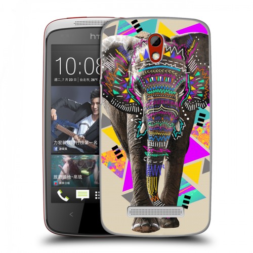 Дизайнерский пластиковый чехол для HTC Desire 500 Животный стиль