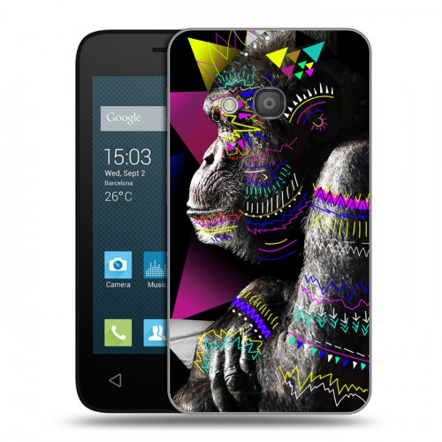 Дизайнерский силиконовый чехол для Alcatel One Touch Pixi 4 (4) Животный стиль