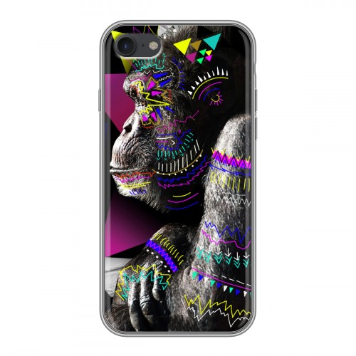 Дизайнерский силиконовый с усиленными углами чехол для Iphone 7 Животный стиль