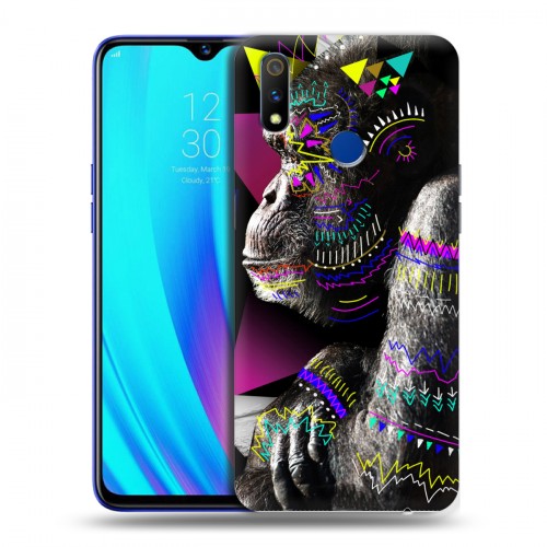 Дизайнерский пластиковый чехол для Realme 3 Pro Животный стиль