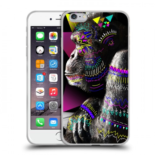 Дизайнерский силиконовый чехол для Iphone 6 Plus/6s Plus Животный стиль