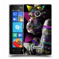 Дизайнерский пластиковый чехол для Microsoft Lumia 435 Животный стиль