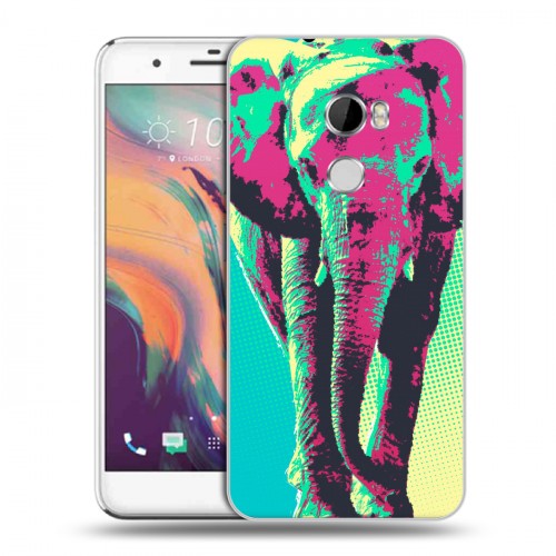 Дизайнерский пластиковый чехол для HTC One X10 Животный поп-арт