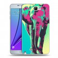 Дизайнерский пластиковый чехол для Samsung Galaxy Note 2 Животный поп-арт