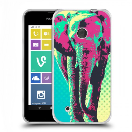 Дизайнерский пластиковый чехол для Nokia Lumia 530 Животный поп-арт