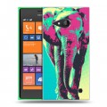 Дизайнерский пластиковый чехол для Nokia Lumia 730/735 Животный поп-арт