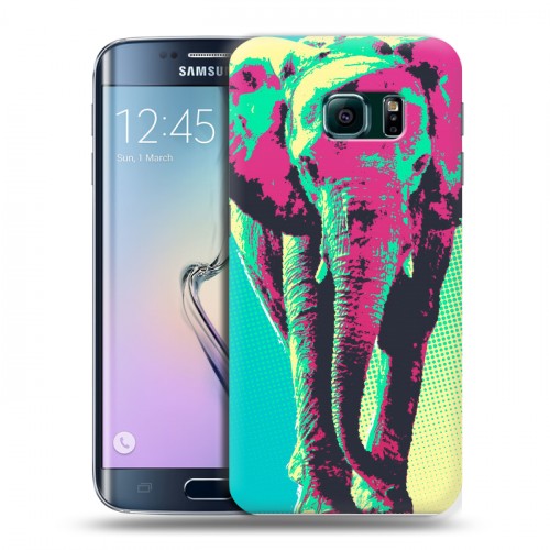 Дизайнерский пластиковый чехол для Samsung Galaxy S6 Edge Животный поп-арт