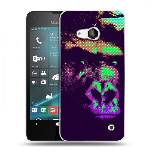 Дизайнерский пластиковый чехол для Microsoft Lumia 550 Животный поп-арт