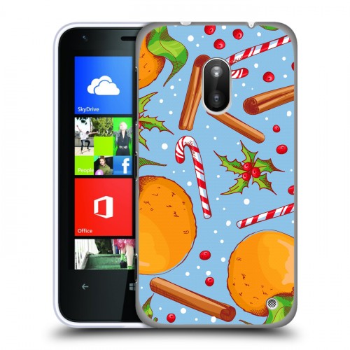 Дизайнерский пластиковый чехол для Nokia Lumia 620 Новогодние паттерны