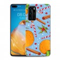 Дизайнерский пластиковый чехол для Huawei P40 Новогодние паттерны