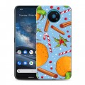 Дизайнерский силиконовый чехол для Nokia 8.3 Новогодние паттерны