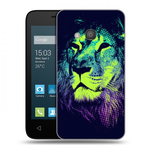 Дизайнерский силиконовый чехол для Alcatel One Touch Pixi 4 (4) Животный поп-арт