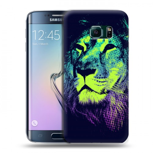 Дизайнерский пластиковый чехол для Samsung Galaxy S6 Edge Животный поп-арт