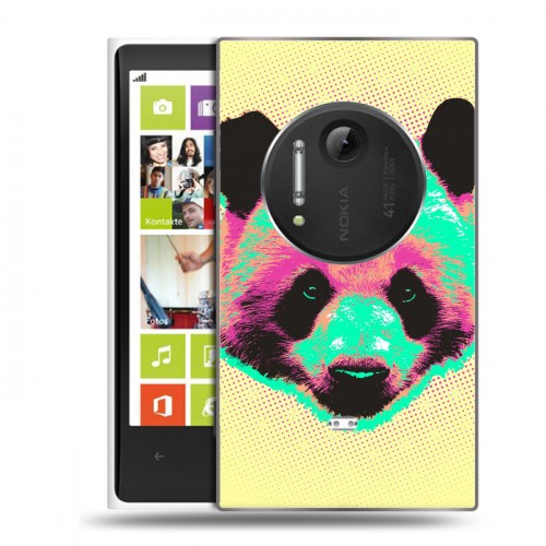 Дизайнерский пластиковый чехол для Nokia Lumia 1020 Животный поп-арт