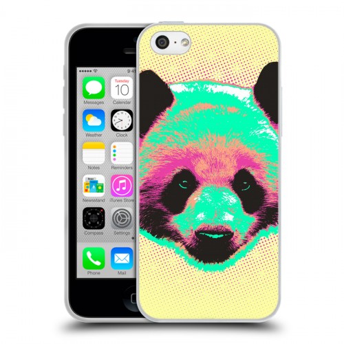 Дизайнерский пластиковый чехол для Iphone 5c Животный поп-арт