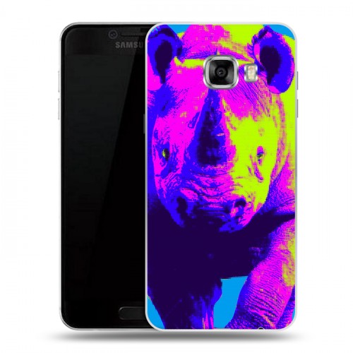 Дизайнерский пластиковый чехол для Samsung Galaxy C5 Животный поп-арт