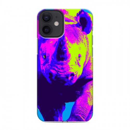 Дизайнерский пластиковый чехол для Iphone 12 Mini Животный поп-арт